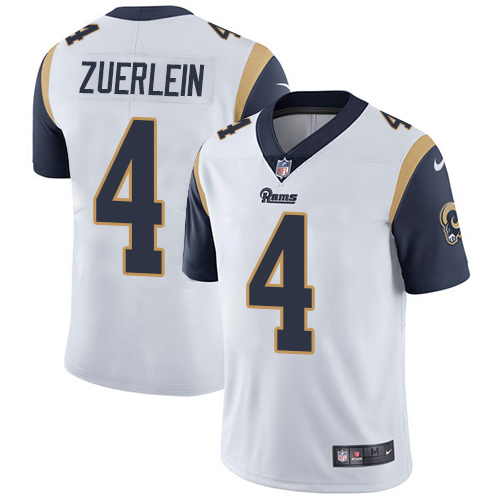 Nike Rams #4 Greg Zuerlein White Men's Stitched NFL Vapor Untouchable Limited Jersey - Click Image to Close